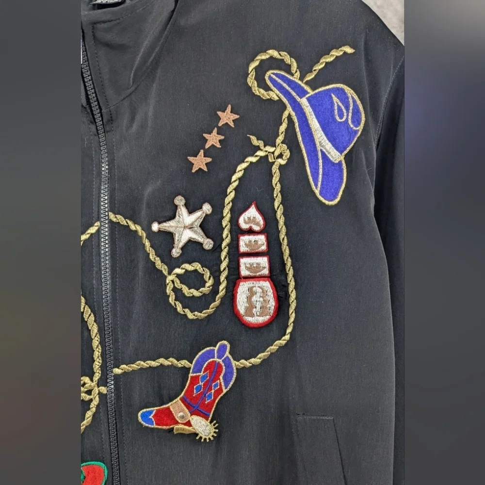 Joseph Lee Vintage Size Large (No Tag) Western Embroidered Jacket - Picture 4 of 12